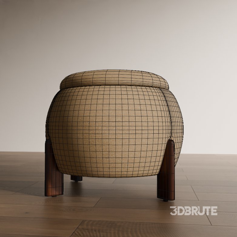 Modern Upholstered Ottoman Image 2