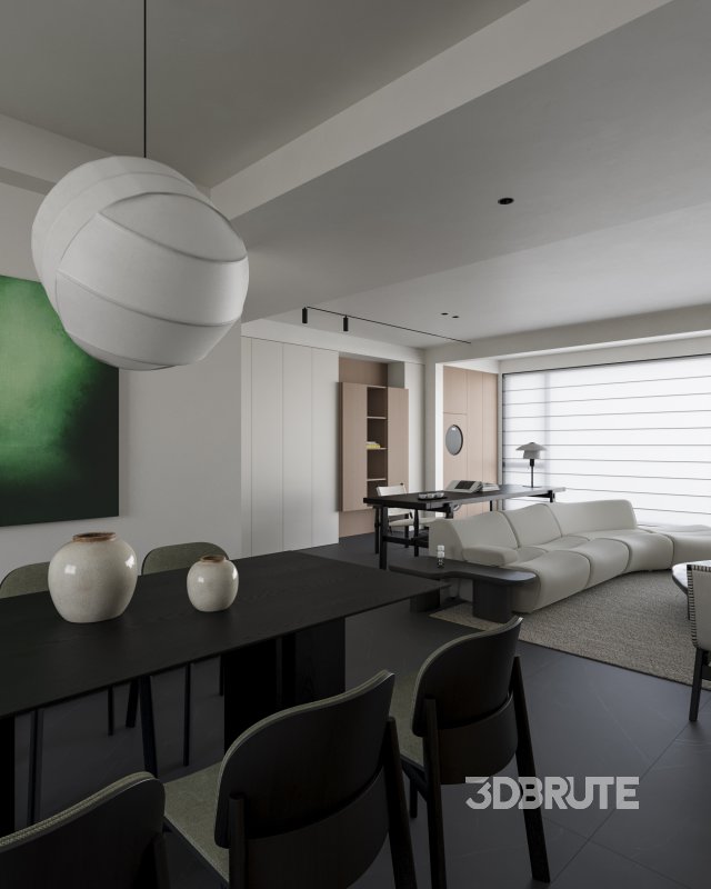 Modern living and dining room Image 2