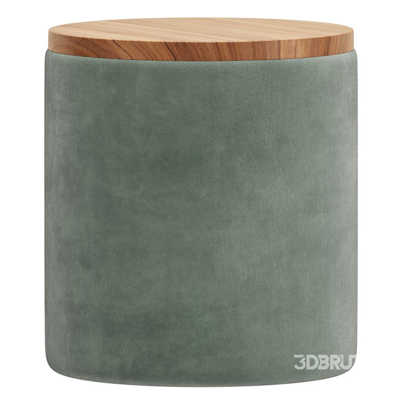 Boucle Upholstered Storage Ottoman Image 4