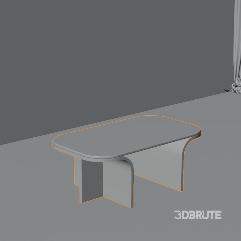 Modern Curved Wooden Coffee Image 3