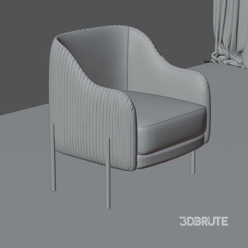 Modern Upholstered Armchair Image 4