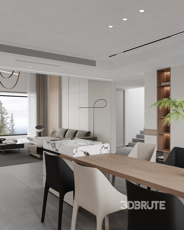 Modern living and dining room Image 8