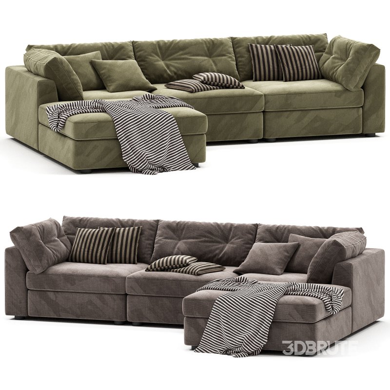 Sohla 4 Piece L Shaped Grey Boucle Sectional Sofa Image 3