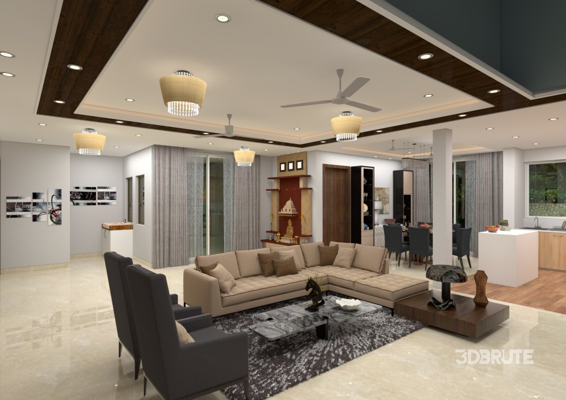 LIVING AND DINING SKETCHUP SCENES DS001 Image 2