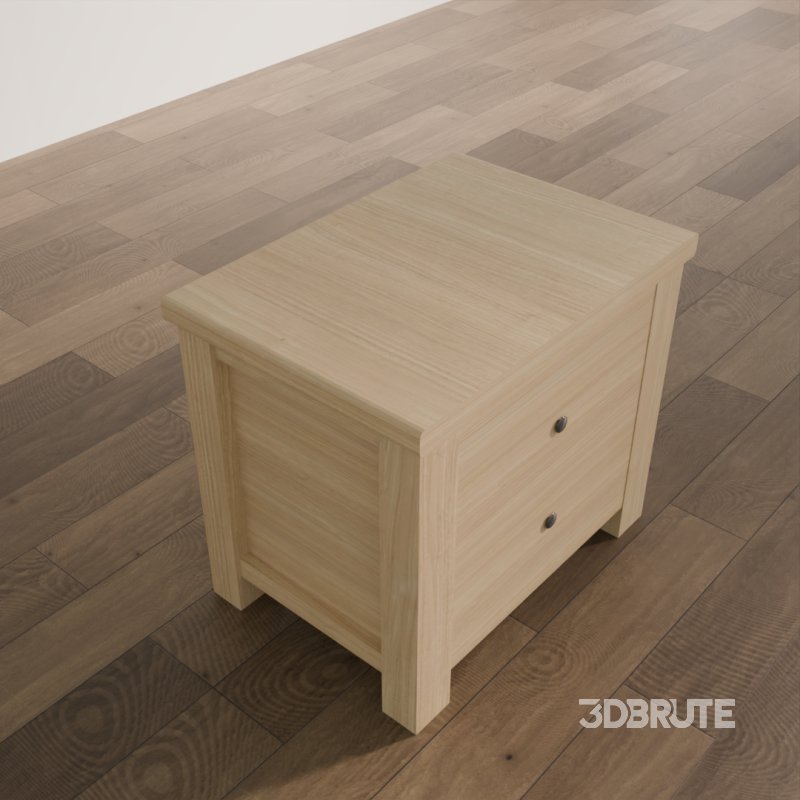 Classic Light Wood Nightstand Image 2