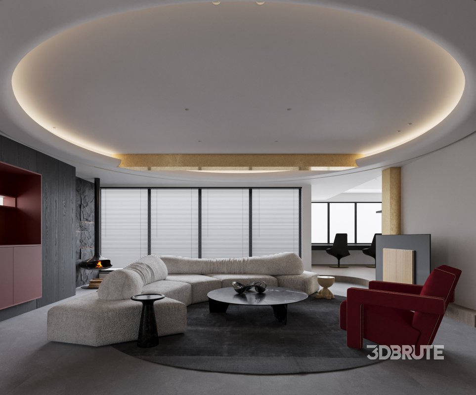 Modern living and dining room Image 2