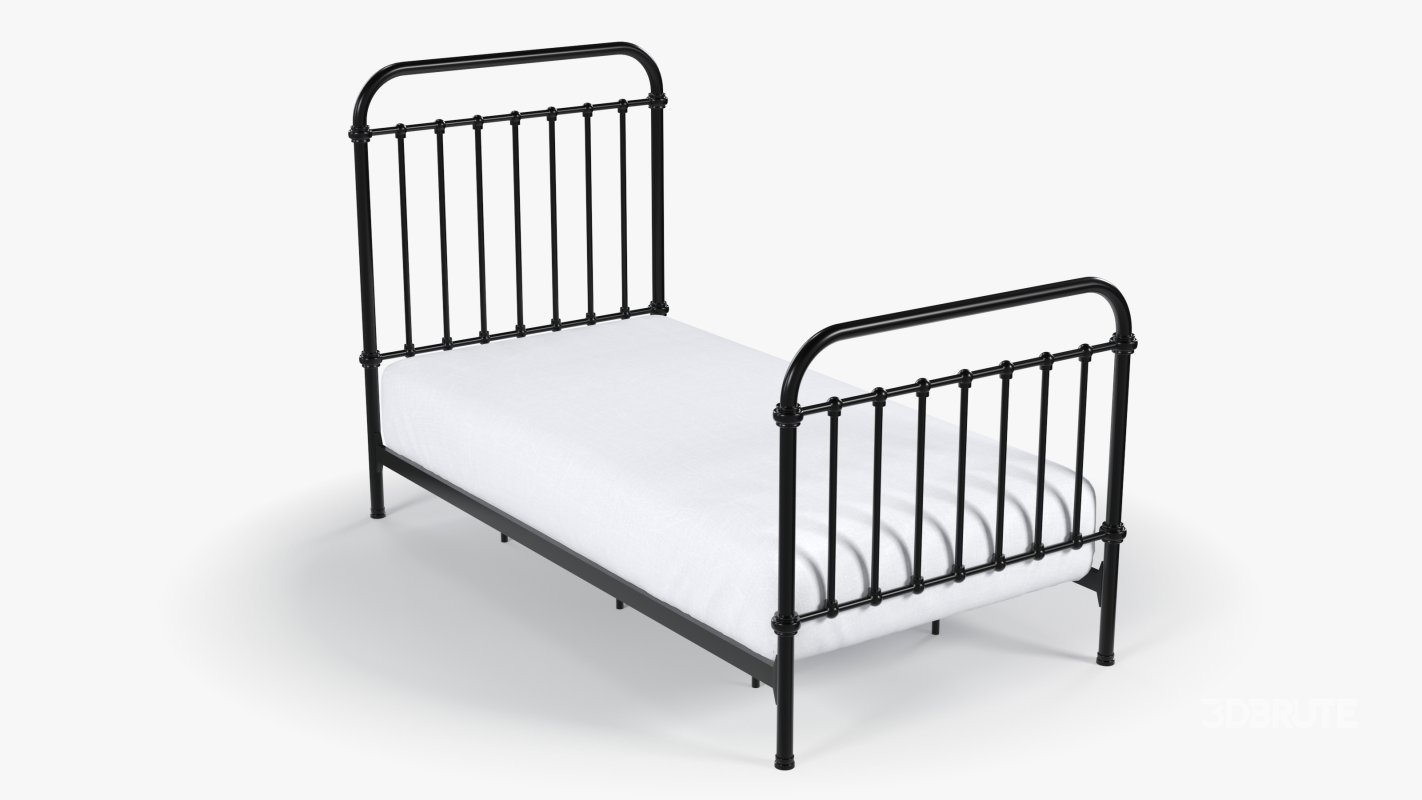 Black Metal Bed Image 1