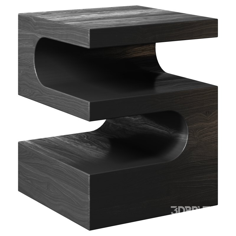 WOOOD Exclusive Toma Bijzettafel Mango Hout Zwart Image 3