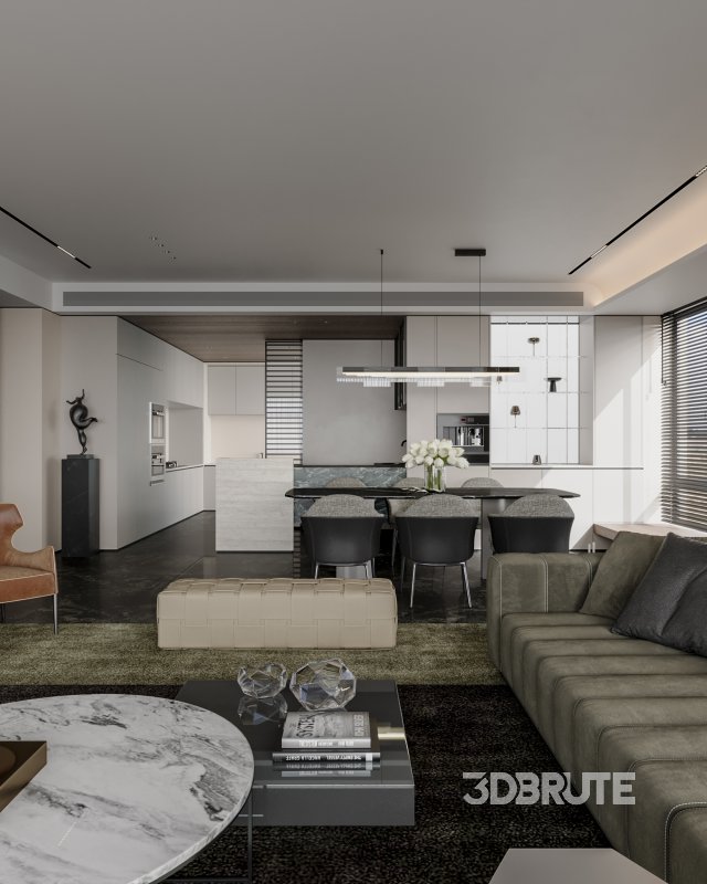 Modern living and dining room Image 8