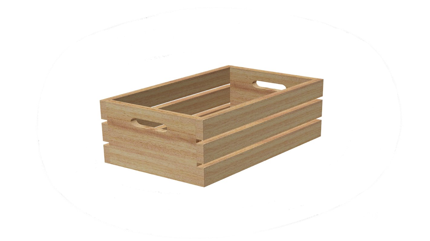 Carrying Crate Small Wooden Image 3