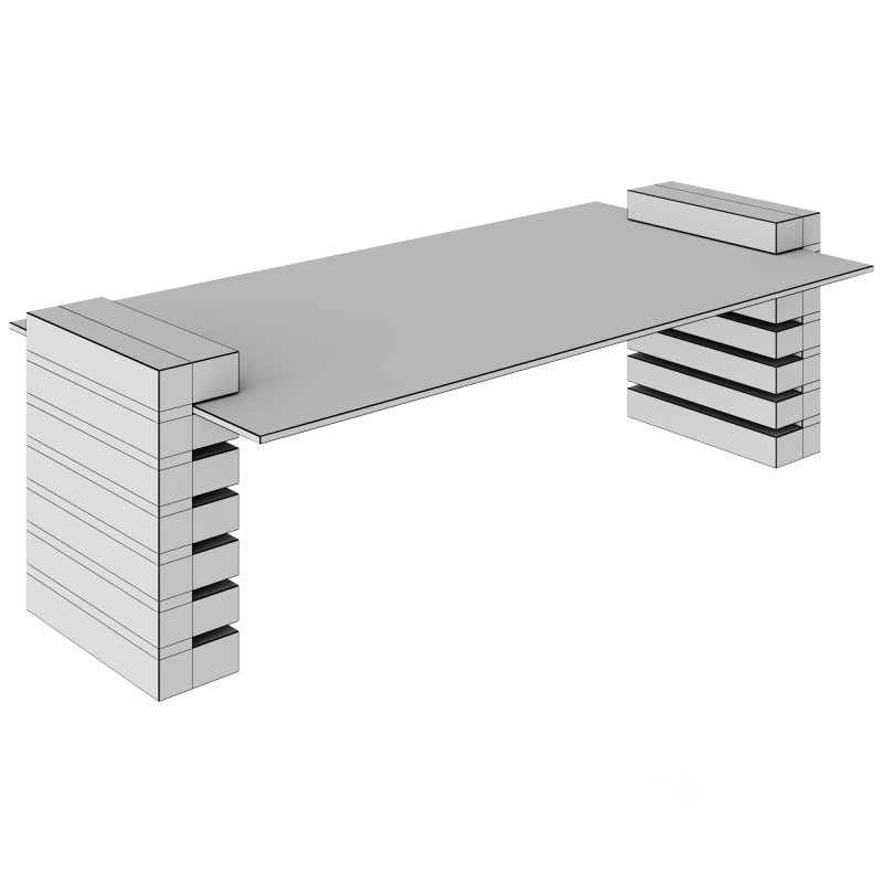 Large Marble and Glass Coffee Table by 1stDibs Image 1