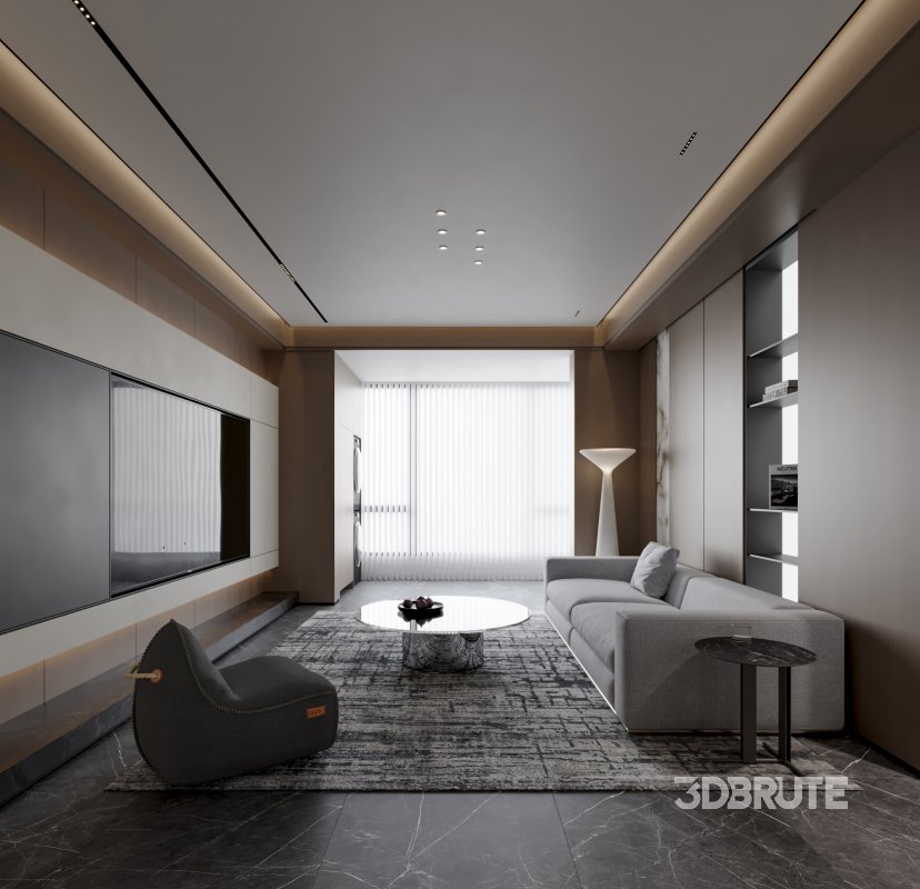 Modern living and dining room Image 1