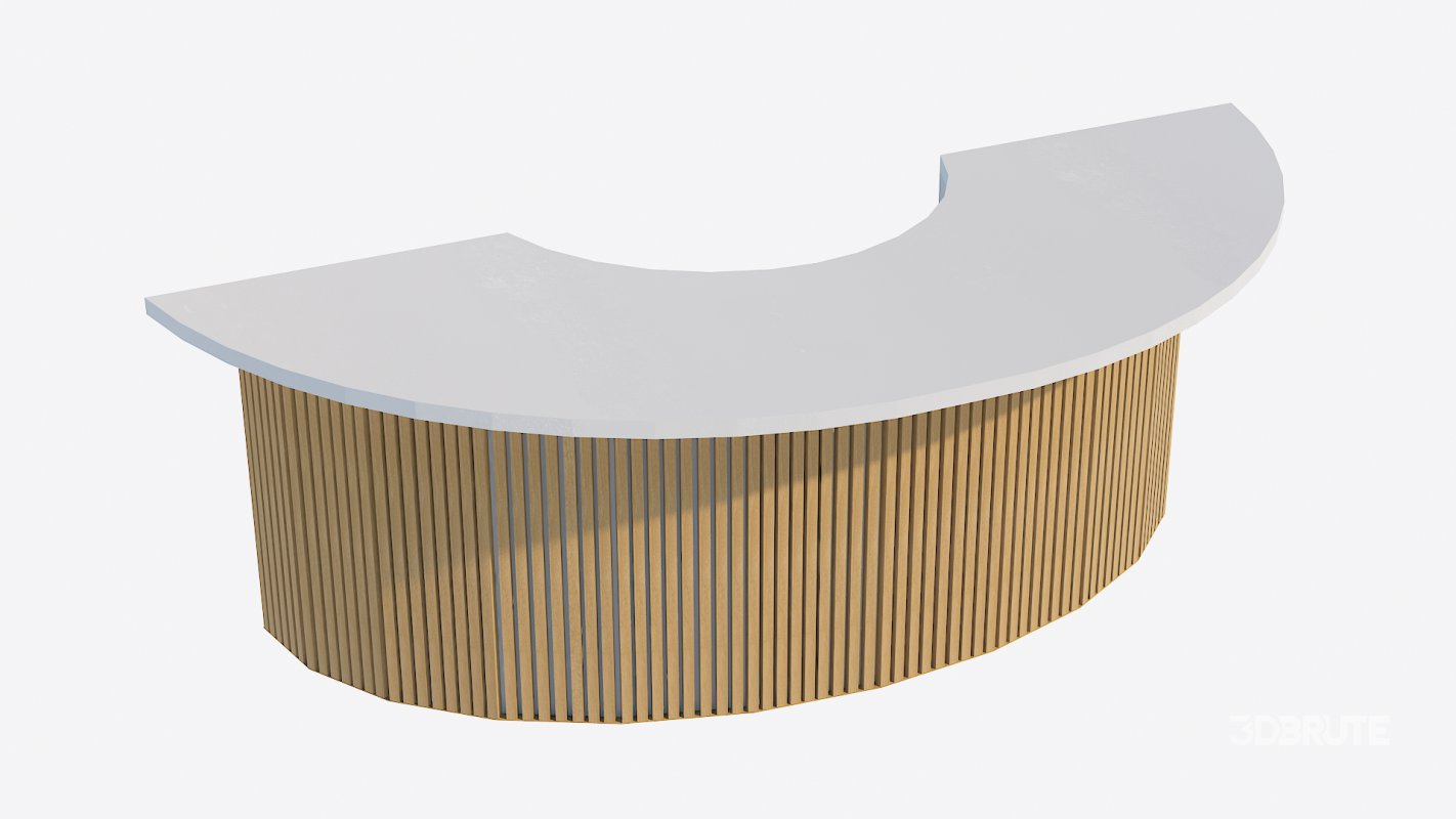 Scandinavian Reception desk 8 feet Image 4