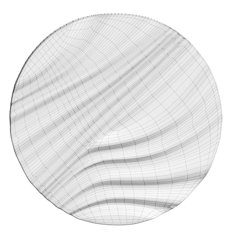 Draped Gypsum Wall Sculpture Image 2