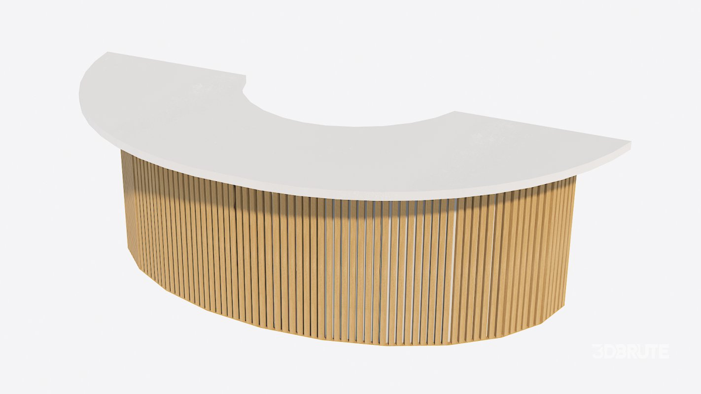 Scandinavian Reception desk 8 feet Image 3