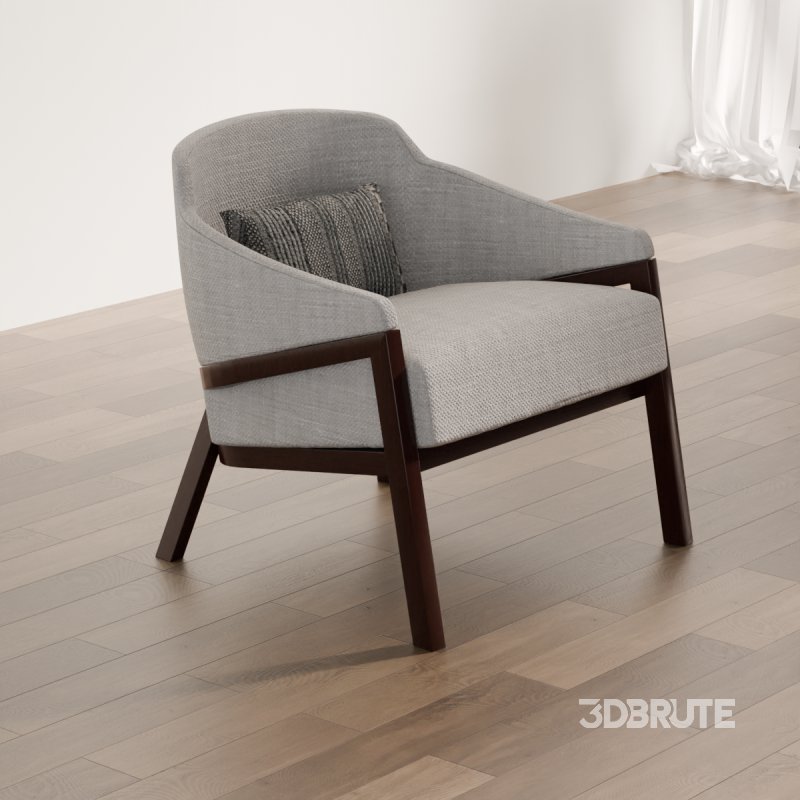 Contemporary Fabric Armchair Image 2