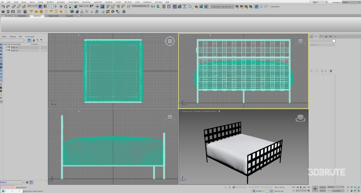 Black Metal Bed Image 14