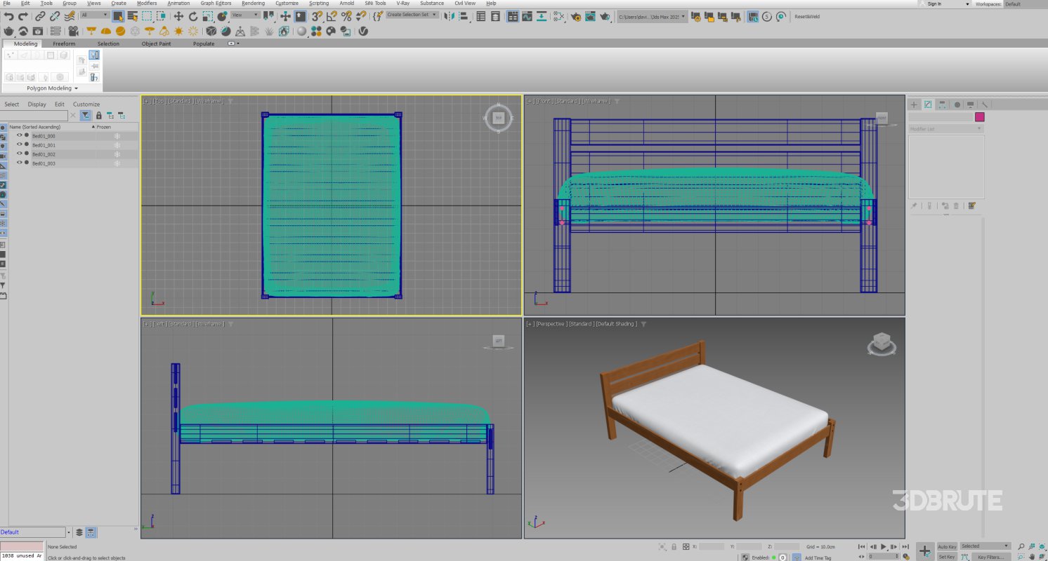 Classic Wooden Bed Image 15