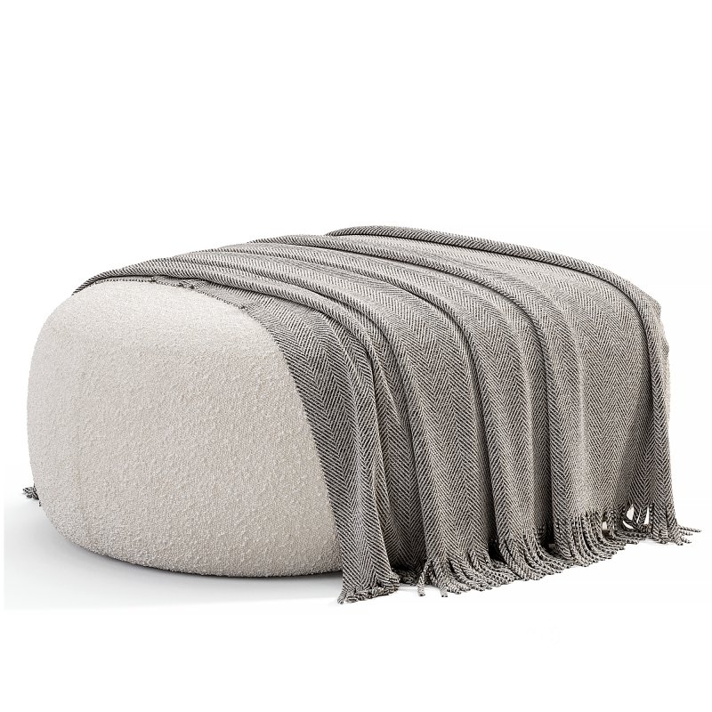 Pouf Bily Boucle Beige Image 5