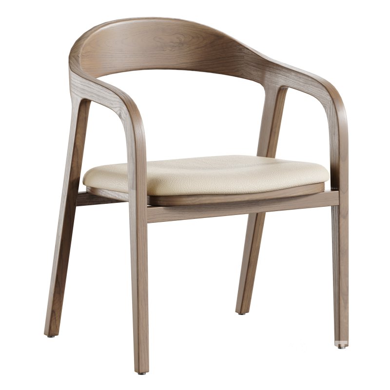 Dining chair armrest chair walnut wood Amir Image 2