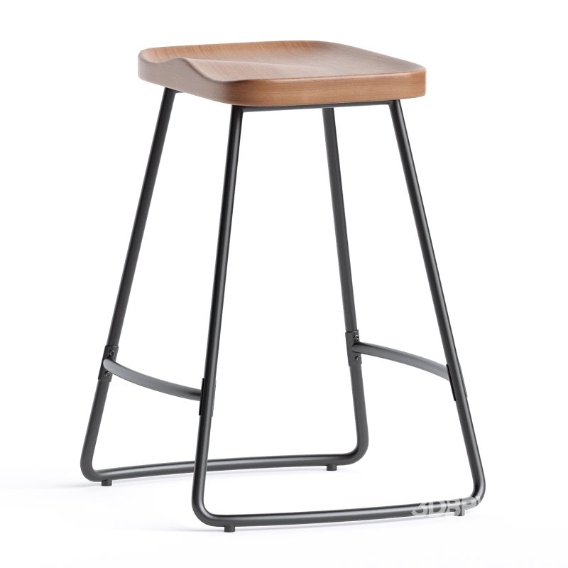 Rodriques Counter Stool with Metal Frame Image 1