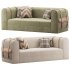 Modern White Boucle 3 Seater Sofa - Thumbnail 1