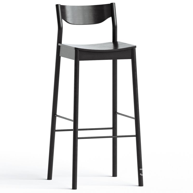 Tangerine Stool with Back Image 2