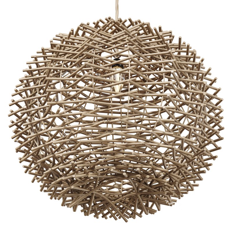 Bird Nest Rattan Lampshade Pendant Light Image 7