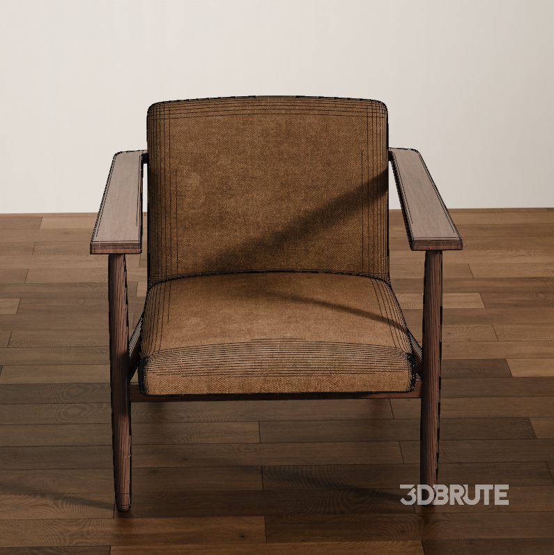 Vintage Wooden Armchair Image 1