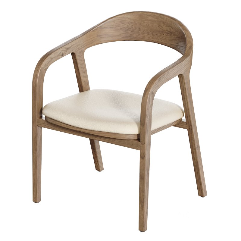 Dining chair armrest chair walnut wood Amir Image 6