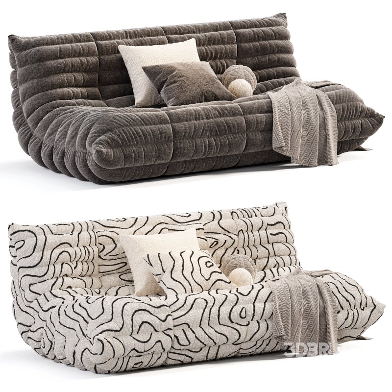 Togo Loveseat By Ligne Roset Set Image 3