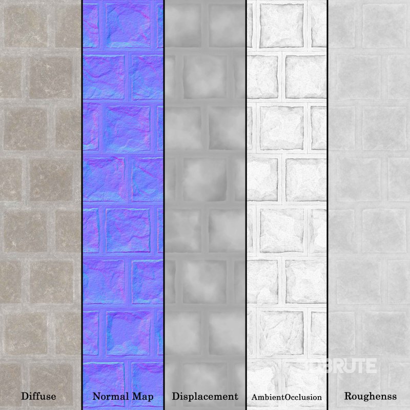 Brick Rockface 04 (Seamless) Image 4