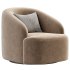 Boucle Upholstered Swivel Armchair - Thumbnail 3
