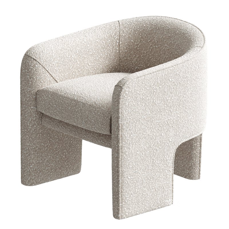 Esther Cream Boucle Armchair Image 2