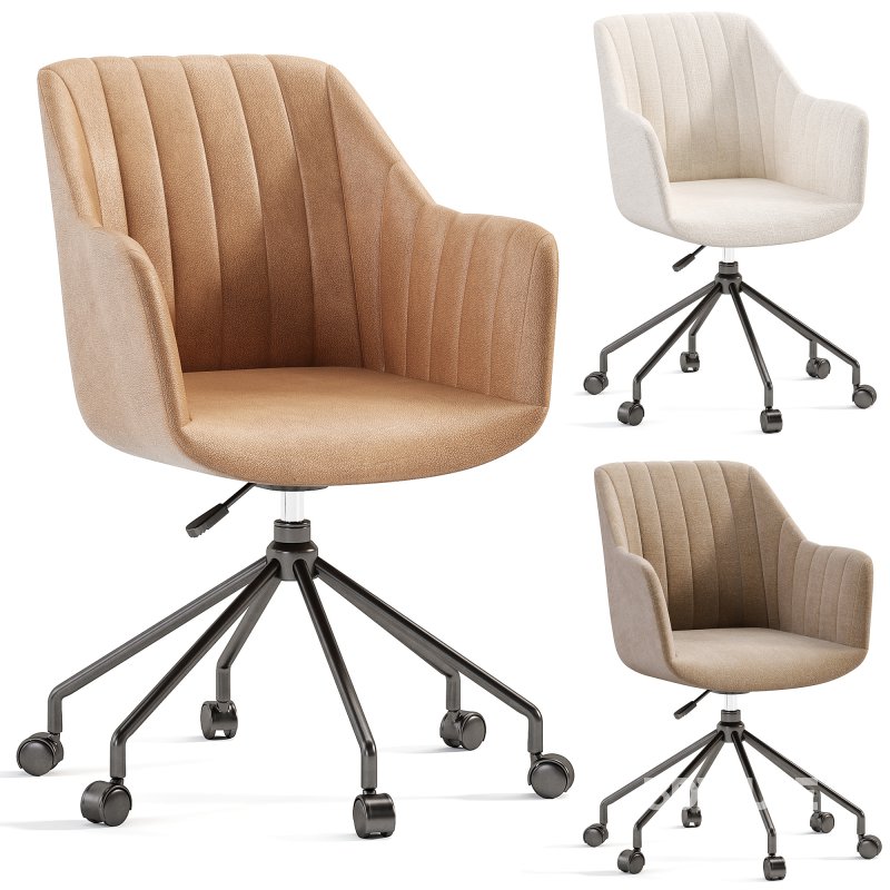 Office Chair Made Of Boucle Fabric Matie Image 1