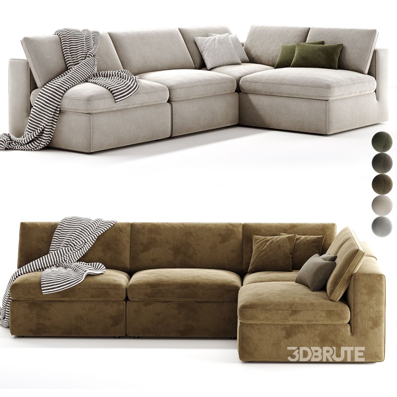Movie Night 4 Piece Modular Sectional Open Image 6