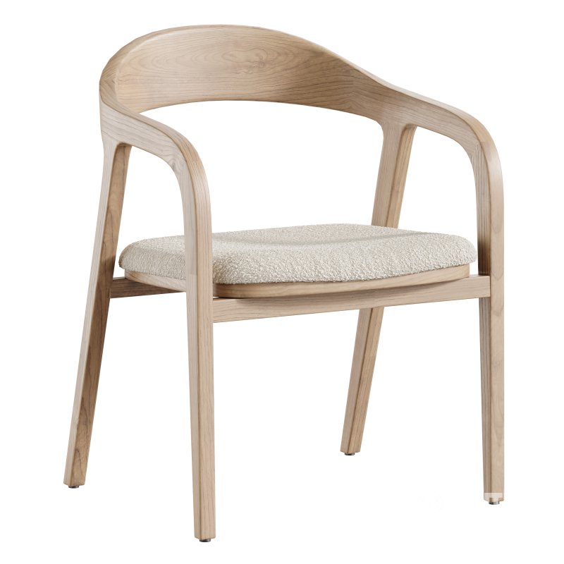 Dining chair armrest chair walnut wood Amir Image 5