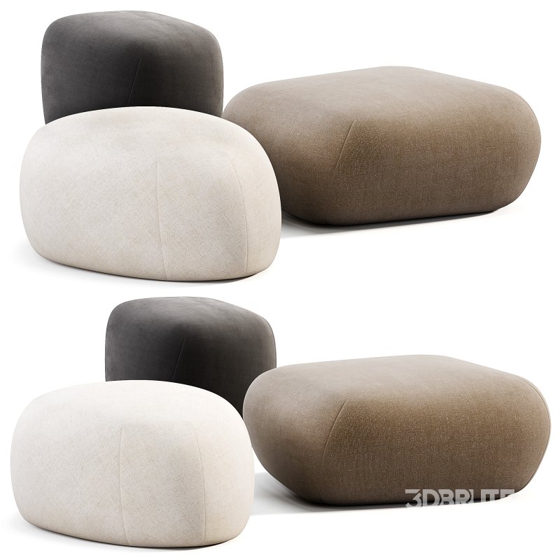 Pebble Rubble Pouf By Moroso Image 5