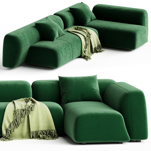 Suiseki Sofa cod SUI17DX composition