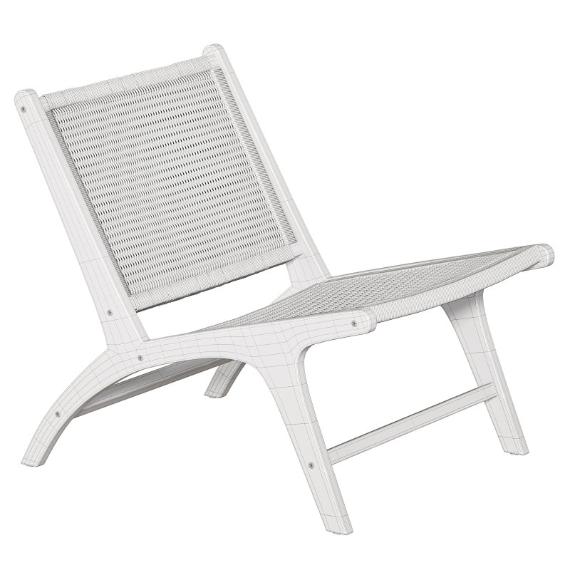 Hamma teak and natural rattan armchair Image 7