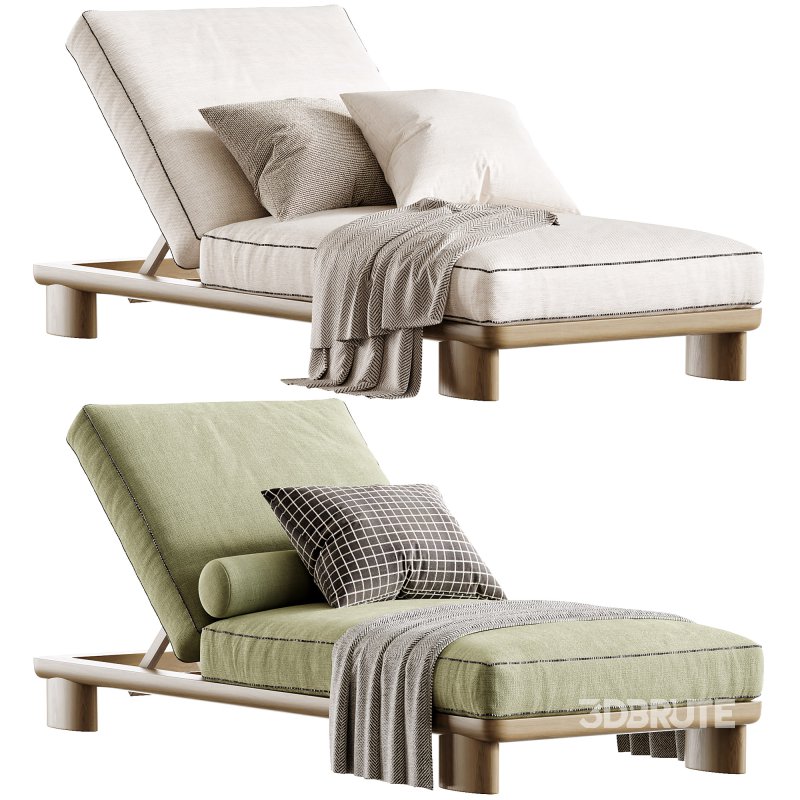 Newport Teak Sun Lounge Image 2