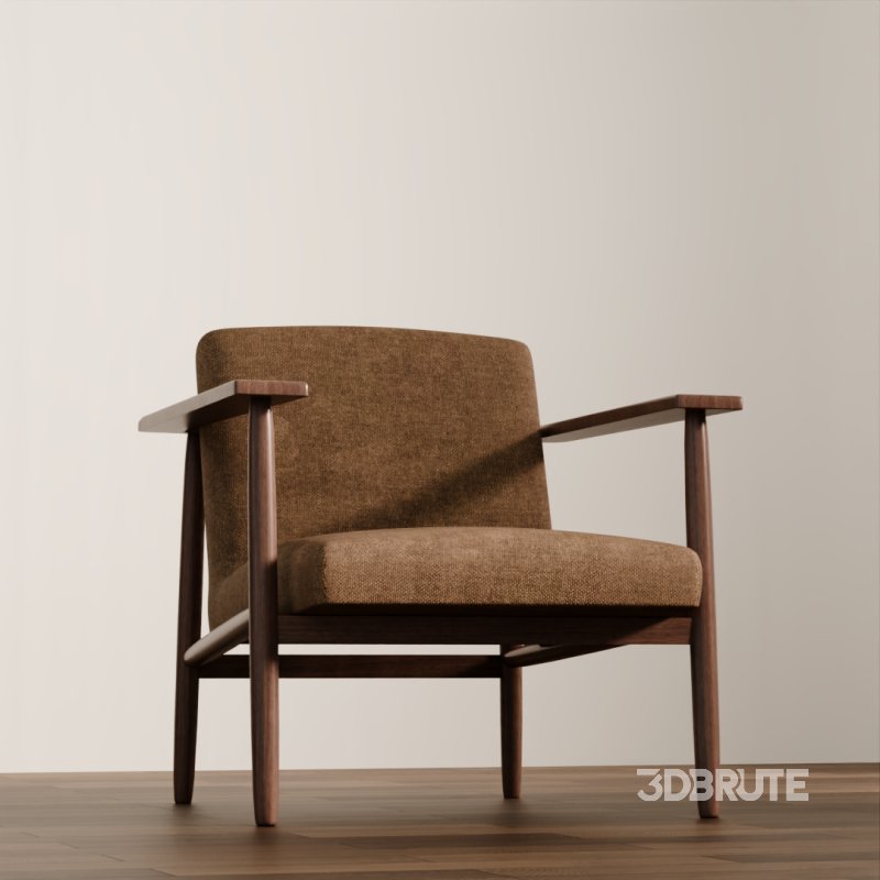 Vintage Wooden Armchair Image 2