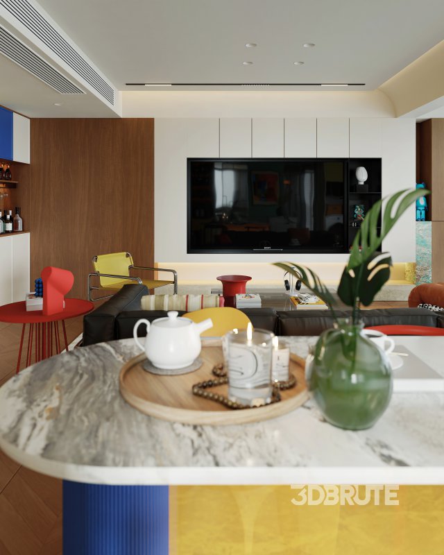 Bauhaus modern living room Image 3