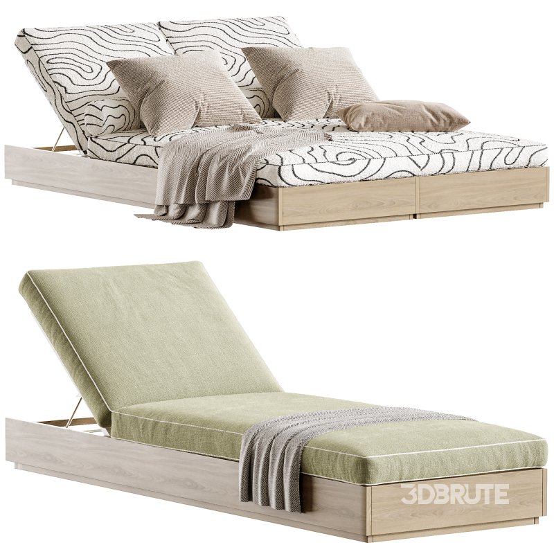 Hayman Teak Double Sun Lounge Image 3