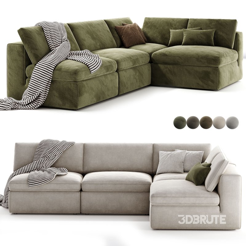 Movie Night 4 Piece Modular Sectional Open Image 4