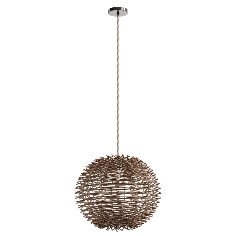 Bird Nest Rattan Lampshade Pendant Light Image 5
