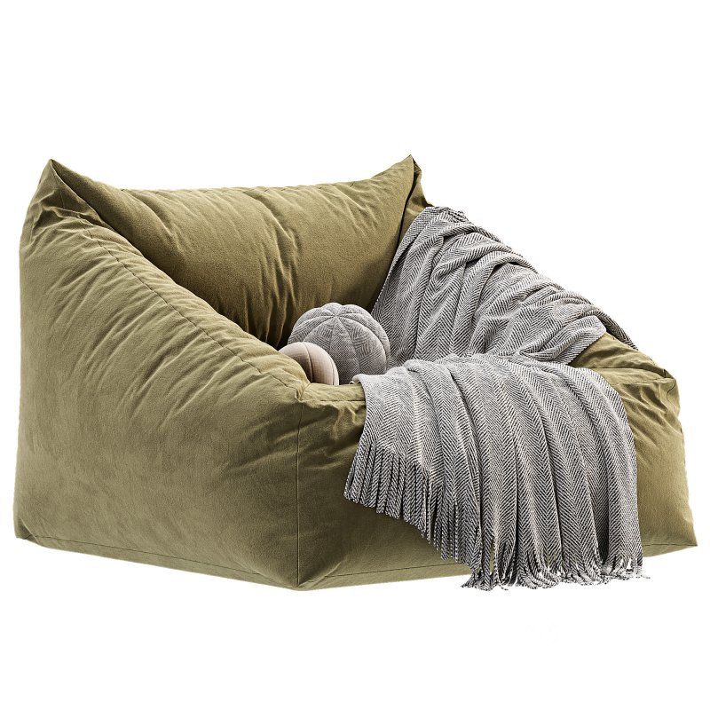Cooper Faux Sheepskin Bean Bag Chair Image 4