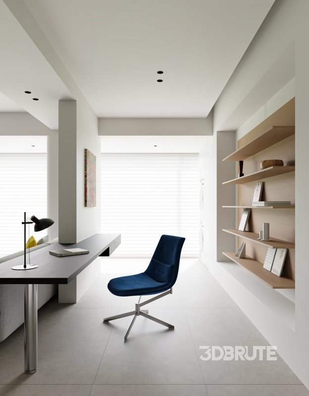 Modern living room and dining room interior scene Image 4