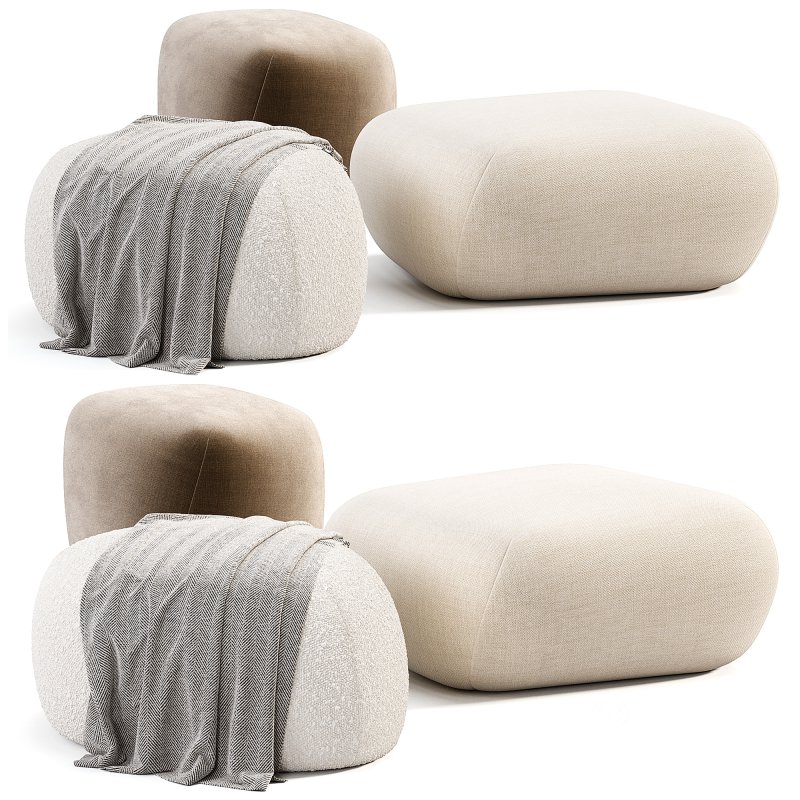Pebble Rubble Pouf By Moroso Image 1