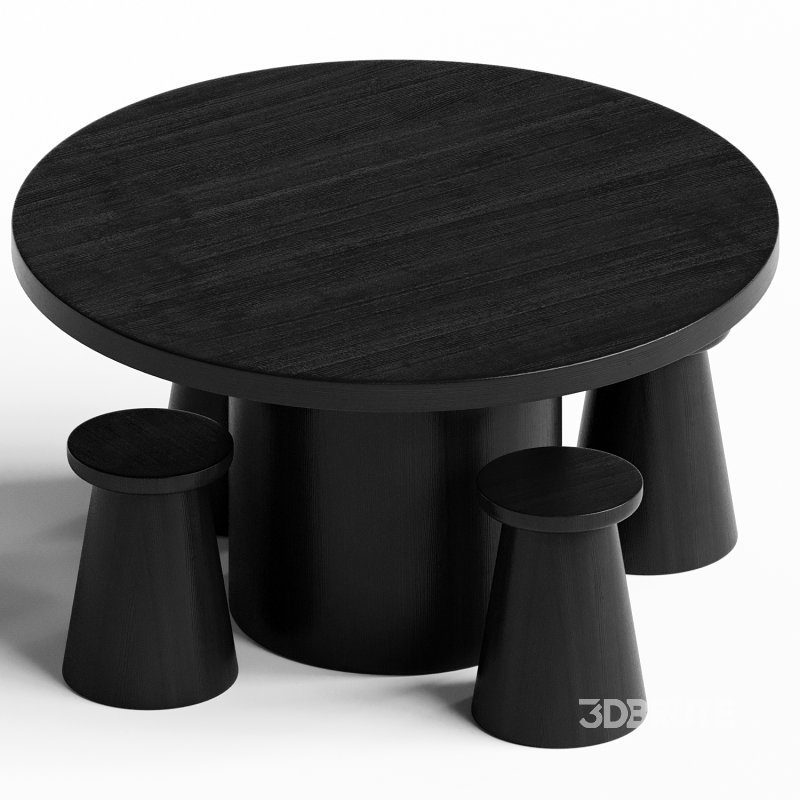 Note Stool,Modern Round Dining Table, Note Table from Edward Collinson Image 3